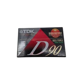 TDK D90 Dynamic Audio‎ Cassette Tape IEC Type I Normal Bias 90 Min Blank Sealed